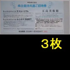 Bunkamuraザ・ミュージアム 招待券 3枚 2026年11月期限 -eのサムネイル