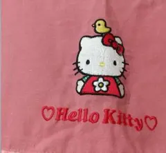 キティ Hello Kitty 長袖　エプロン ピンク 保育士のサムネイル