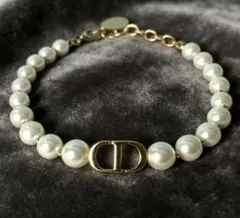 DIOR CDロゴ パールブレスレット