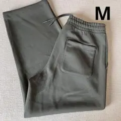 UNIQLO : C ユニクロ スウェットワイドパンツ 丈長め カーキ M