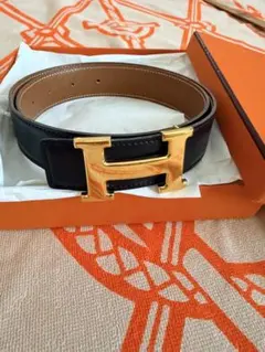 エルメス ヴィンテージベルトコンスタンス大 紺色✖️キャメル - メルカリ