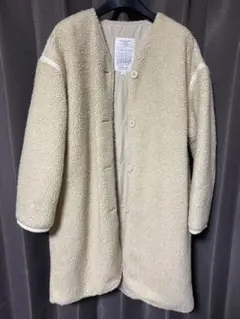 niko and... ニコアンド　ボアコート　ベージュ　ホワイト