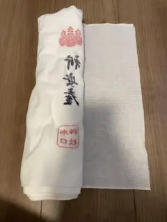 刺繍入り綿生地 白　腹巻き