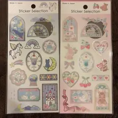 Sticker Selection ステンドグラス風シール 2種セット