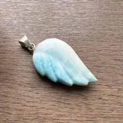 ラリマー ペンダントトップ 羽 少し訳あり