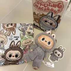 신품 러브 POPMART LABUBU 마카롱 봉제인형 sesame