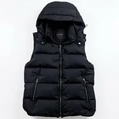 상태매우좋음 ムーレー ダウンベスト FIRE-WK フード付き 50 ブラック