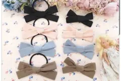 Katie リネンリボンバレッタ　ブルー2個セット　完売品のサムネイル