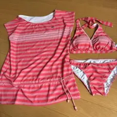 ☆美品☆ラコステ☆水着3点セット☆7S☆ピンク系☆大人可愛い☆お買得☆