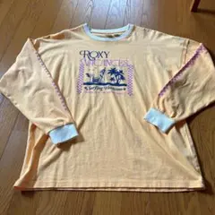 ROXY ロンT オレンジ×パープル