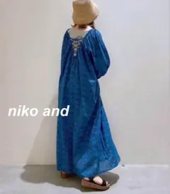 ニコアンド INDIA IS BEAUTIFUL フラワープリント　ワンピース