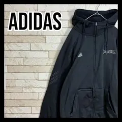 adidas ジップアップパーカー オシャレ ストリート ゲーム グレー 古着