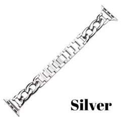 Apple Watch用 シルバーチェーンバンド