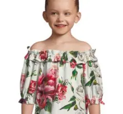 DOLCE&GABBANA アネモネ フラワープリント オフショルダーブラウス 