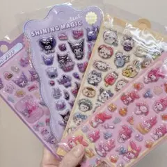 サンリオ　クロミ　マイメロ　ちいかわ　立体シール4枚セット