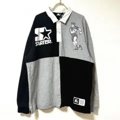 激レア 90s STARTER L パネル切替 ラガーシャツ ポロシャツ 古着のサムネイル