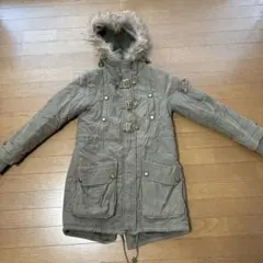 OZOC レディース モッズコート カーキ ファー付き