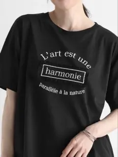 ヤマダヤ MEDOC original Tシャツ 刺繍ロゴ ブラック レディースのサムネイル