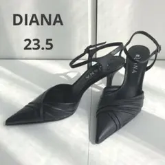 ダイアナ ミュール パンプス ポインテッドトゥ ストラップ ブラック 23.5のサムネイル