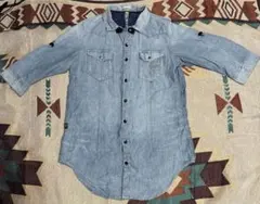 G-STAR RAW ライトブルー長袖シャツ XS