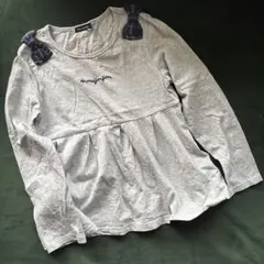 moujonjon グレー 長袖カットソー 14号
