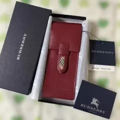【新品未使用】BURBERRY ペンケース 紺 箱付き/リベラシリーズペンシース 新品未使用】BURBERRY ペンケース 紺 箱付き/リベラシリーズペンシース