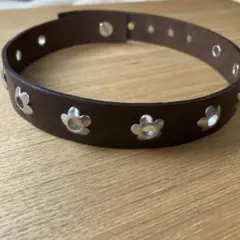 FLOWER eyelet CHOKER ネックレス ダークブラウン