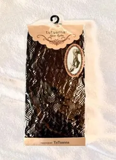 tutuanna ネットタイツ ラッセルタイツ ブラック M-L
