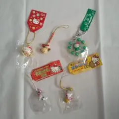 ご当地キティ　ハローキティ 根付 ストラップ キーホルダー　5点