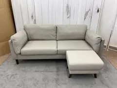 大塚家具 本革 オットマン ベージュ レザー スクエア型 - メルカリ