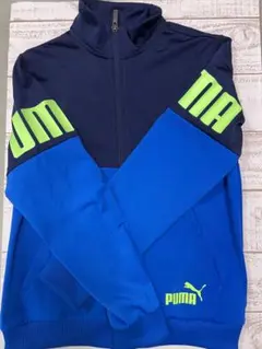 PUMA ジャケット 150 ネイビー・ブルー・ライム