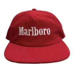 Marlboro マルボロ コーデュロイキャップ 刺繍ロゴ　80s 90s