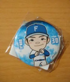 ファイターズ郡司裕也選手イラスト 缶バッジ 30