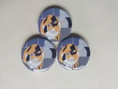 猫の缶バッチ3個セット