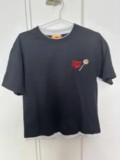 Chupa Chups 刺繍 Tシャツ ブラック 半袖　Mサイズ