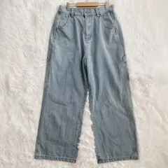 【JaVa】美品　ジャバ　ライトブルー　ペインターワイドデニムパンツ　XLのサムネイル
