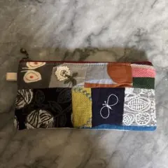 ミナペルホネン ハンドメイド パッチワーク ポーチ ペンケースのサムネイル