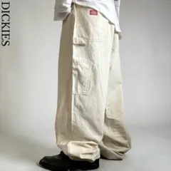 美品90s00s DICKIES ナチュラルホワイト ワイドペインターパンツのサムネイル