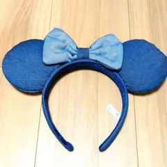 ディズニー Disney ミニー ミニーマウス デニム リボン カチューシャ
