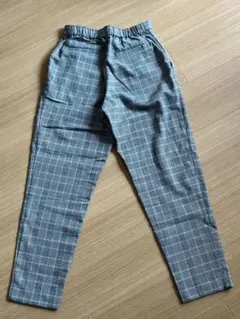 THE SHOP TK カジュアルパンツ　グレーチェック柄　XSサイズ