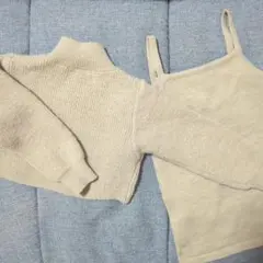SHEIN ベージュ タートルネックニット 9-12M