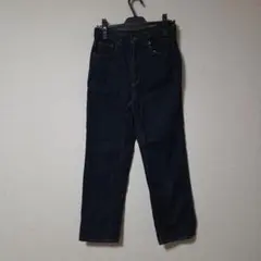 ジーユー　GU　ハイウエストストレートジーンズ　Mサイズ　NAVY　ネイビー