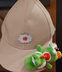 USJ　スーパーニンテンドーワールド　ヨッシー　マスコット付き　キャップ