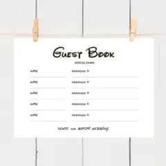 大人気★夢の国フォント！【No.65】結婚式　ゲストブック　芳名帳　Disney