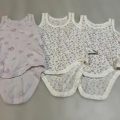 ベビー肌着 ロンパース 3枚セット 女の子 70cm