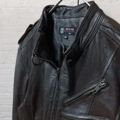 ミッシェルクラン オム ライダース ジャケット レザー 羊革 ダブルジップアップ