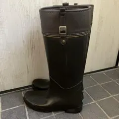 BENETON ベネトンレインブーツ　ロング　長靴　 バックル付き　レディース