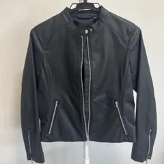 UNIQLO レザージャケット　レディース　黒
