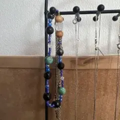 ハンドメイド［ヘマタイト　オニキス　翡翠　木製　カラフル　ビーズ　ブレスレット］