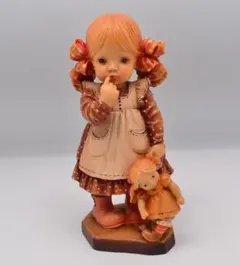 ベッドタイム　アンリ　ANRI　サラケイ　木彫人形　イタリア　限定品　16ｃｍ イタリア ＊ ANRI人形 ＊ サラ・ケイさんの作品 ＊ 「ベッド